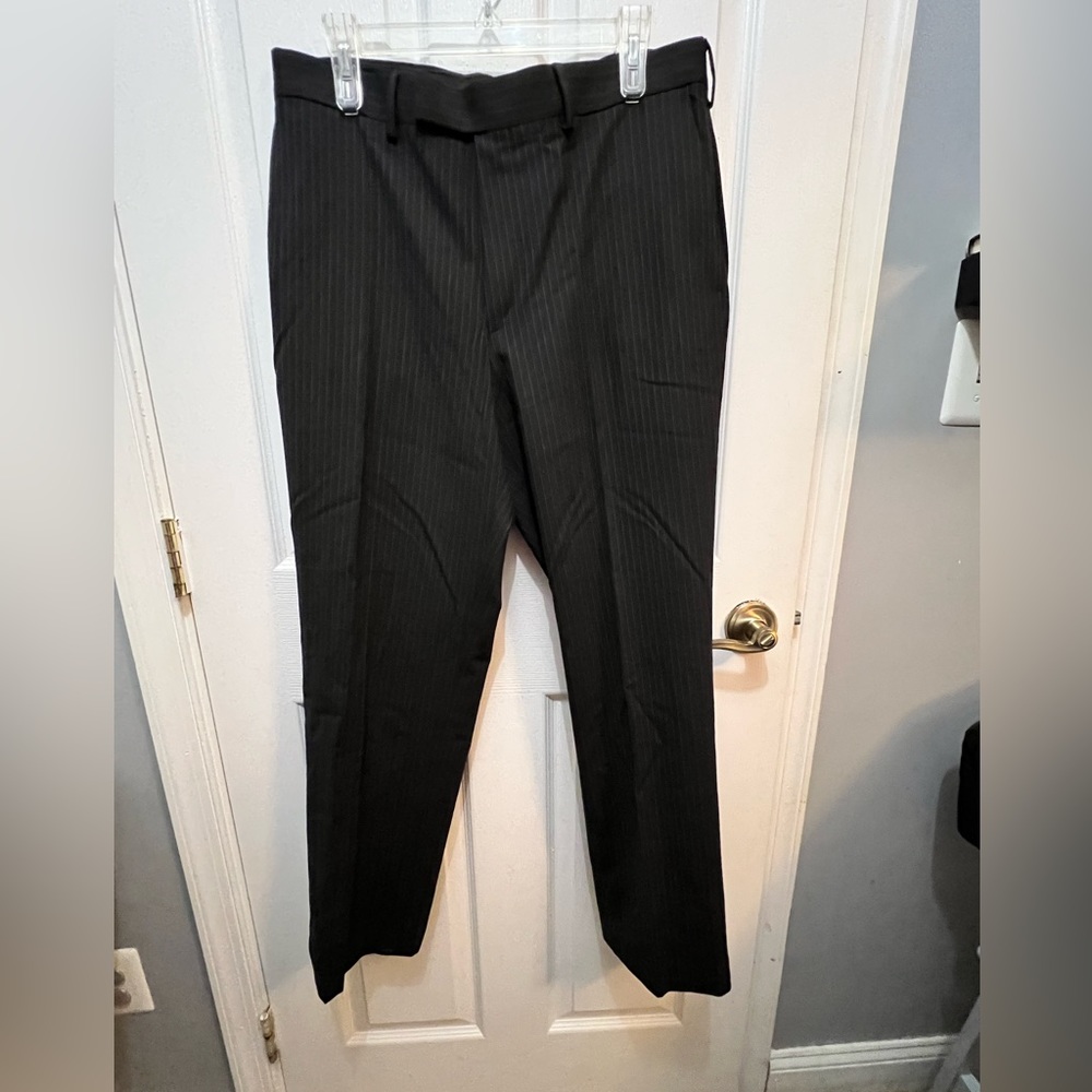 Men’s dress pants pin strip black 32/30